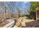 Landscaped backyard with patio and fire pit area at 6103 Governors Walk Dr, Canton, GA 30115