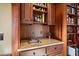 Built-in wet bar with granite countertop at 6103 Governors Walk Dr, Canton, GA 30115