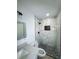 Modern bathroom with marble shower and pebble floor at 1807 W Austin Rd, Decatur, GA 30032