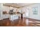 Bright kitchen, featuring island, stainless steel appliances, and hardwood floors at 308 Evening Rain Crst, Canton, GA 30114