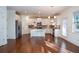 Modern kitchen with white cabinets, granite counters, and stainless steel appliances at 308 Evening Rain Crst, Canton, GA 30114