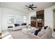 Living room with fireplace and comfortable seating at 308 Evening Rain Crst, Canton, GA 30114