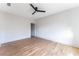 Bright bedroom with hardwood floors and ceiling fan at 1101 Boulevard Se Dr # B, Atlanta, GA 30317