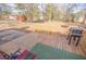 Deck with seating area and grill, overlooks backyard at 297 Lu Ln, Riverdale, GA 30274