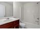 Small bathroom with tub and shower combo at 221 Cutbank Sw Ct, Atlanta, GA 30331