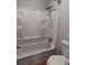 Clean bathroom with shower/tub combo and built in shelving at 1625 Conley Rd # 138, Conley, GA 30288