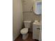 Small half bathroom with white vanity and tiled floor at 1625 Conley Rd # 138, Conley, GA 30288