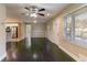 Hardwood floors and wainscoting in this spacious living room at 1927 Vicki Se Ln, Atlanta, GA 30316