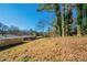 Large backyard with a sloped lot and trees at 3488 Brookfield Ln, Decatur, GA 30032