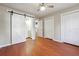 Main bedroom with barn door and walk-in closet at 2178 Baker Nw Ter, Atlanta, GA 30318