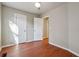 Spacious bedroom featuring wood floors and ample closet space at 2178 Baker Nw Ter, Atlanta, GA 30318