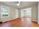 Bright living room with hardwood floors and access to other rooms at 2178 Baker Nw Ter, Atlanta, GA 30318
