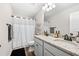 Bathroom boasts a double vanity and granite countertop at 2647 Old Snapping Shoals Rd, Mcdonough, GA 30252