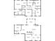 Two story house floor plan with four bedrooms and two and a half bathrooms at 2647 Old Snapping Shoals Rd, Mcdonough, GA 30252