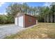 Detached two-car garage with white doors at 2647 Old Snapping Shoals Rd, Mcdonough, GA 30252