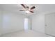 Bedroom with ceiling fan and door at 970 Samples Nw Ln, Atlanta, GA 30318