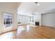 Bright living room with hardwood floors, fireplace, and built-in shelving at 970 Samples Nw Ln, Atlanta, GA 30318