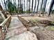 Wooden footbridge over a creek in the backyard at 1394 Yates Ave, Austell, GA 30106