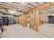 Spacious unfinished basement with exposed ceilings and concrete floors ready for customization at 4595 Carriage Walk Ln, Cumming, GA 30040