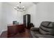 Home office with a desk, chair, and built-in shelving at 1820 Peachtree Nw St # 1005, Atlanta, GA 30309