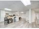 Finished basement kitchenette with white cabinets and butcher block island at 1119 Roxboro Pointe Ne, Atlanta, GA 30324