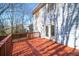 Back deck overlooks the yard with the house to the right with double doors entering the house at 110 Bowen Sw Cir, Atlanta, GA 30315