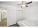 Bright bedroom with double doors leading to the hallway at 3980 Carlton Cove Ct, Loganville, GA 30052