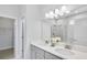 Double vanity bathroom with marble shower at 509 Elkwood Ln, Mcdonough, GA 30252