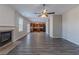 Spacious living room with fireplace and hardwood floors at 7336 Toccoa Cir, Union City, GA 30291