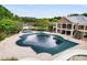 Community pool with a water slide, covered for safety at 580 Grimsby Ct, Suwanee, GA 30024