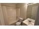 Bathroom with shower/tub combo, sink and vanity at 710 Ridge Way, Lithonia, GA 30058