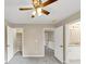 Bedroom with ceiling fan, carpet and walk-in closet at 116 Carriage Oak Dr, Villa Rica, GA 30180