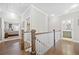 Upstairs hallway with hardwood floors and access to bedrooms and bathroom at 3465 Fenton Se Dr, Smyrna, GA 30080