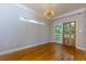 Charming dining room with hardwood floors and access to a deck at 991 Greenwood Ne Ave, Atlanta, GA 30306