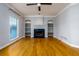 Hardwood floors, fireplace and built in shelving at 991 Greenwood Ne Ave, Atlanta, GA 30306