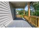 Back deck featuring wood railing and grey plank at 307 Willam Gossett Dr, Canton, GA 30114