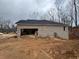 Rear view of a new home showcasing the garage at 3383 Milan Ct, Douglasville, GA 30135