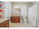 Clean bathroom with granite vanity and a shower/tub combo at 3998 St Georges Ct, Duluth, GA 30096