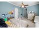 bedroom with twin bed, dresser, and whimsical decor at 3998 St Georges Ct, Duluth, GA 30096