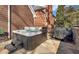 Modern hot tub on flagstone patio at 6320 Glen Oaks Ln, Sandy Springs, GA 30328