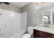 Updated bathroom with tub/shower combo and new vanity at 1598 Blue Spruce Ln, Conyers, GA 30012