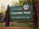 Candler Park sign indicating park hours and city ownership at 457 Parkway Ne Dr, Atlanta, GA 30308