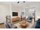 Living room with stylish furniture and large TV at 457 Parkway Ne Dr, Atlanta, GA 30308