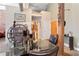 Dining room with glass table, modern decor, and view into other living spaces at 350 Peters Sw St # 3, Atlanta, GA 30313