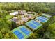 Aerial view of community tennis courts and pool at 6760 Grove Meadows Ln, Cumming, GA 30028