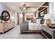Large main bedroom with a canopy bed and access to a deck at 715 Crossroad Ct, Powder Springs, GA 30127