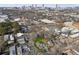 Aerial view showing a house and surrounding neighborhood with city skyline at 193 Gibson St, Atlanta, GA 30316