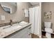 Updated bathroom with granite countertop and walk-in shower at 2068 Verbena Nw St, Atlanta, GA 30314