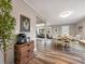 Bright dining area with wooden table and chairs, adjacent to the living room at 2068 Verbena Nw St, Atlanta, GA 30314