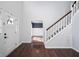 Bright entryway with hardwood floors and staircase at 3581 Baywater Trl, Snellville, GA 30039